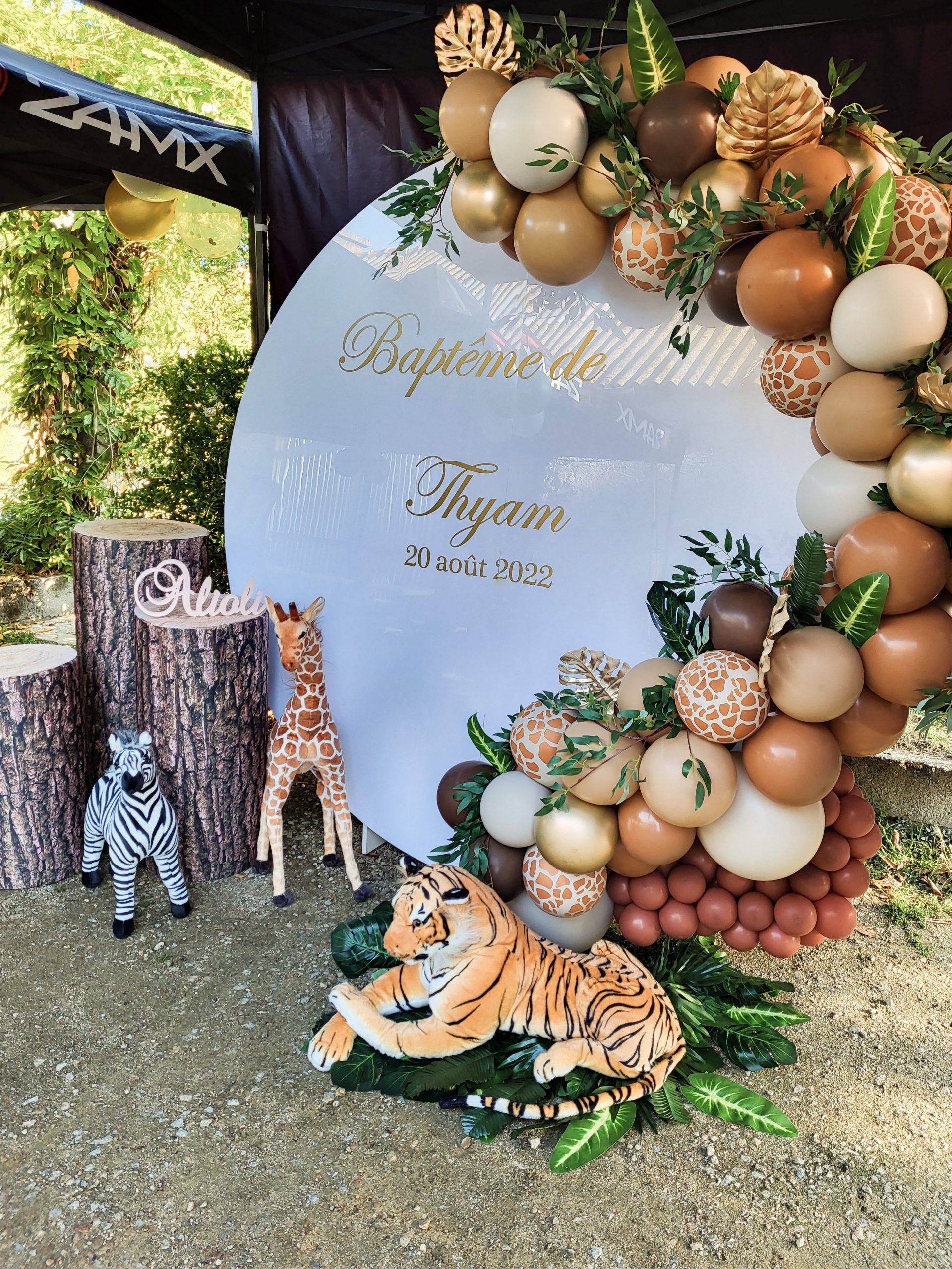arche de ballons enfant theme safari jungle à vannes