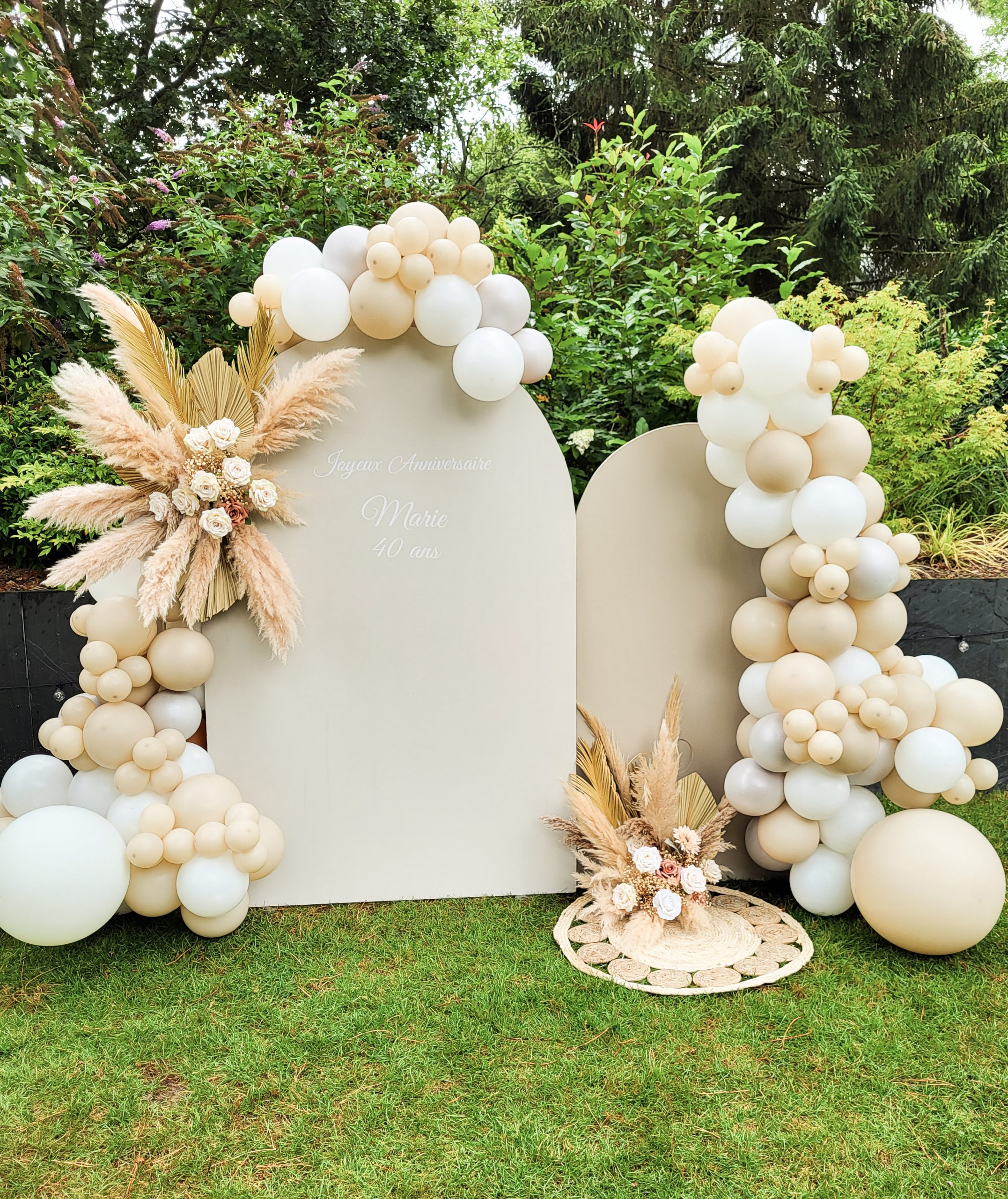 backdrop avec ballons anniversaire bretagne